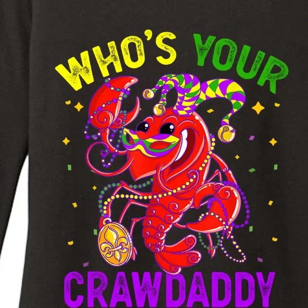 Whos Your Crawdaddy Crawfish Jester Beads Funny Mardi Gras Gift Womens CVC Long Sleeve Shirt