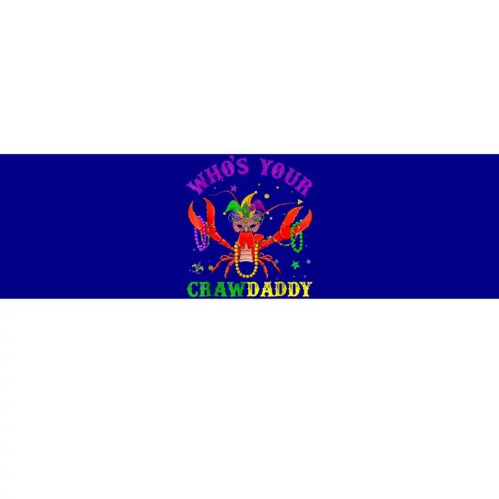 Whos Your Crawdaddy Crawfish Jester Beads Mardi Gras Funny Gift Bumper Sticker