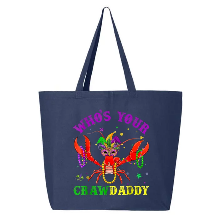 Whos Your Crawdaddy Crawfish Jester Beads Mardi Gras Funny Gift 25L Jumbo Tote