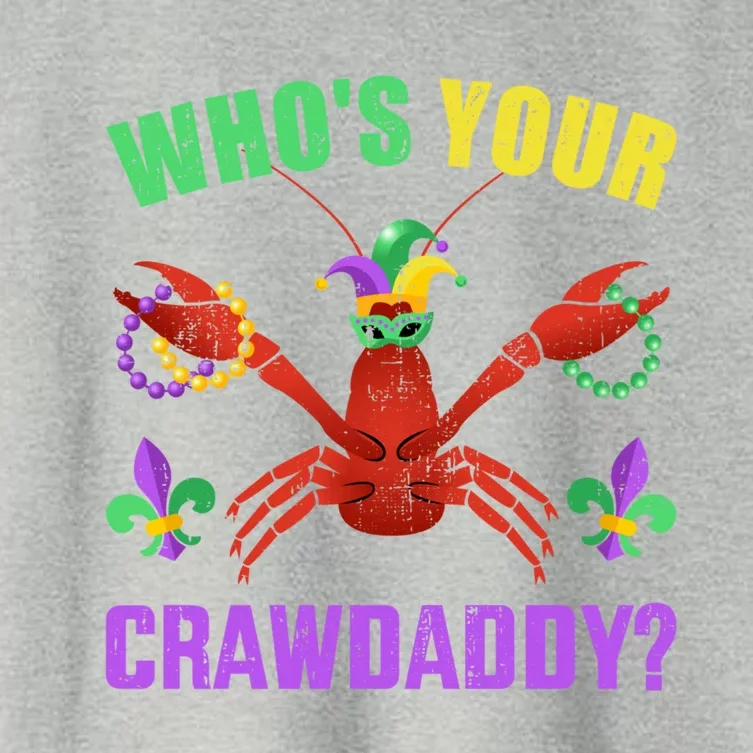 Whos Your Crawdaddy With Beads For Mardi Gras Carnival Great Gift Women's Crop Top Tee