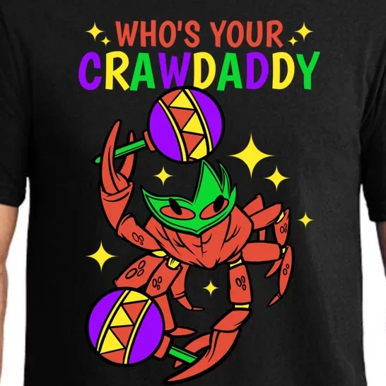 Who's Your Crawdaddy Cajun Mardi Gras Crawfish Gift Pajama Set