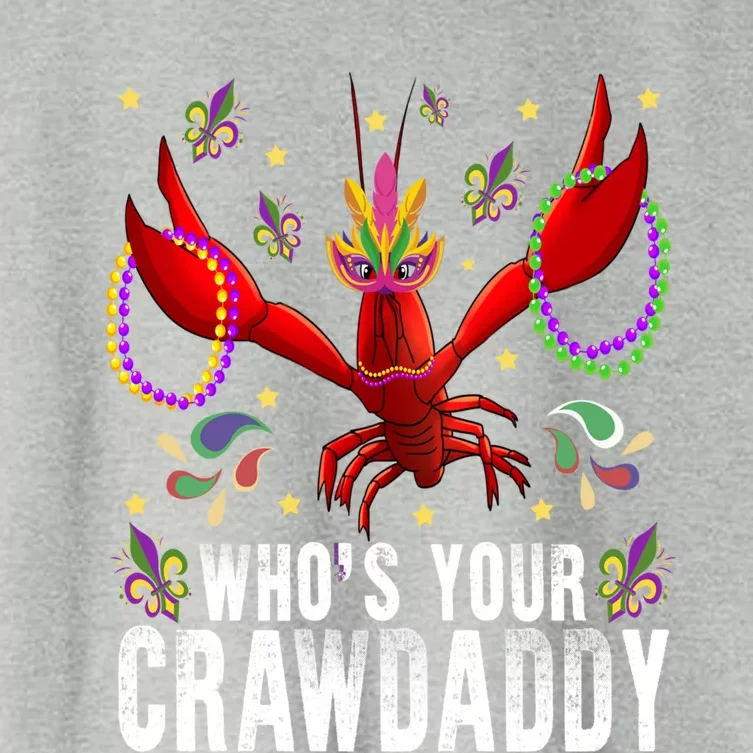 Whos Your Crawdaddy Mardi Gras Crawfish Jester Beads Funny Gift Meaningful Gift Women's Crop Top Tee