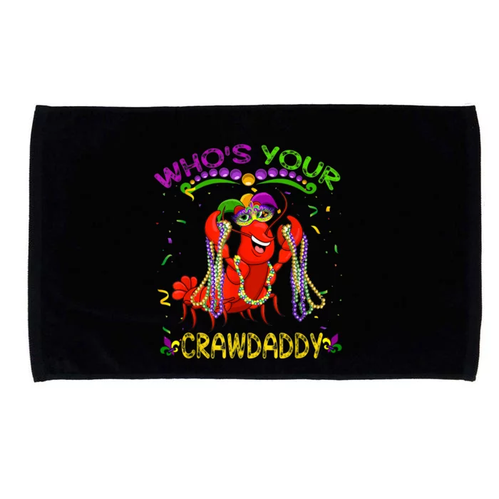 Whos Your Crawdaddy Crawfish Jester Beads Funny Mardi Gras Microfiber Hand Towel