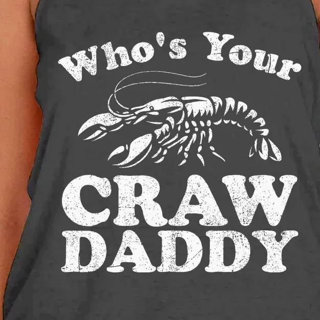 Whos Your Crawdaddy Funny Crawfish Boil Mardi Gras Cajun Women's Knotted Racerback Tank