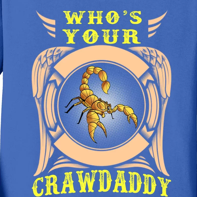 Who's Your Crawdaddy Crawfish Mardi Gras Gift Great Gift Kids Long Sleeve Shirt