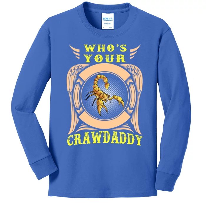 Who's Your Crawdaddy Crawfish Mardi Gras Gift Great Gift Kids Long Sleeve Shirt