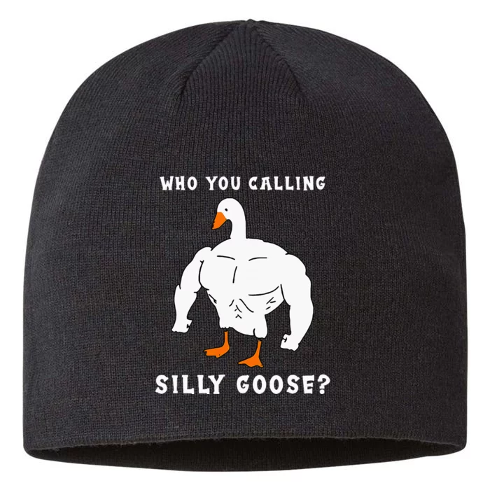 Who You Calling Silly Goose Funny Gym Meme 8 1/2in Sustainable Knit Beanie