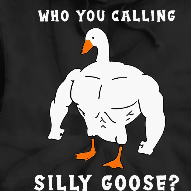 Who You Calling Silly Goose Funny Gym Meme Tie Dye Hoodie