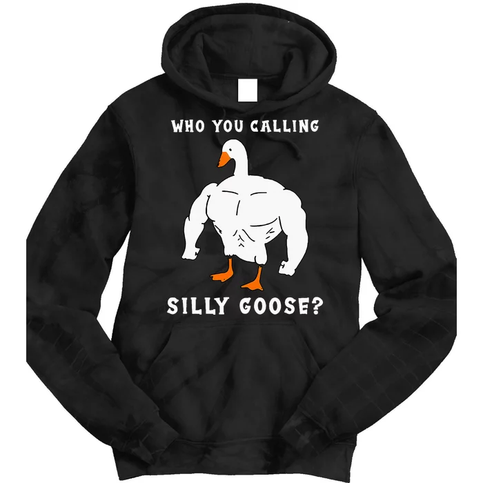 Who You Calling Silly Goose Funny Gym Meme Tie Dye Hoodie