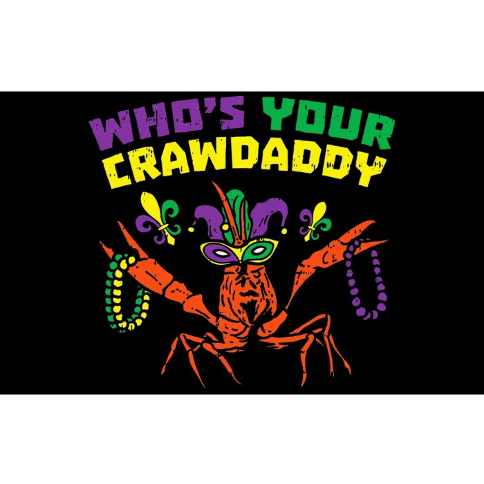 Whos Your Crawdaddy Crawfish Jester Beads Mardi Gras Bumper Sticker