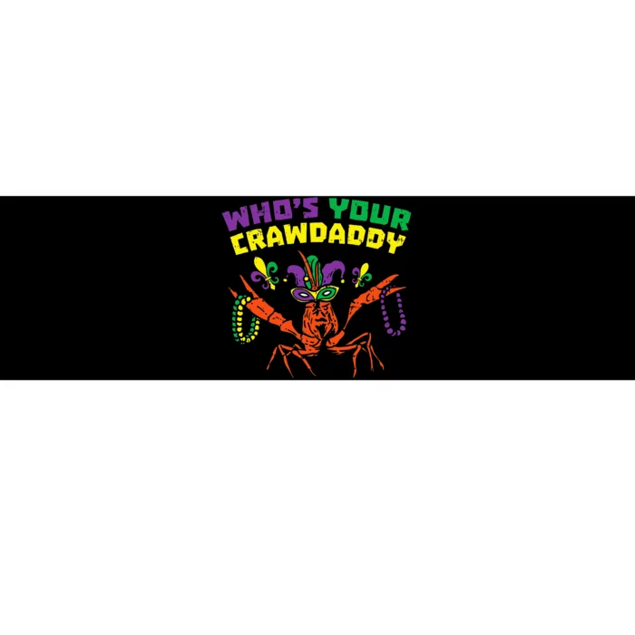 Whos Your Crawdaddy Crawfish Jester Beads Mardi Gras Bumper Sticker