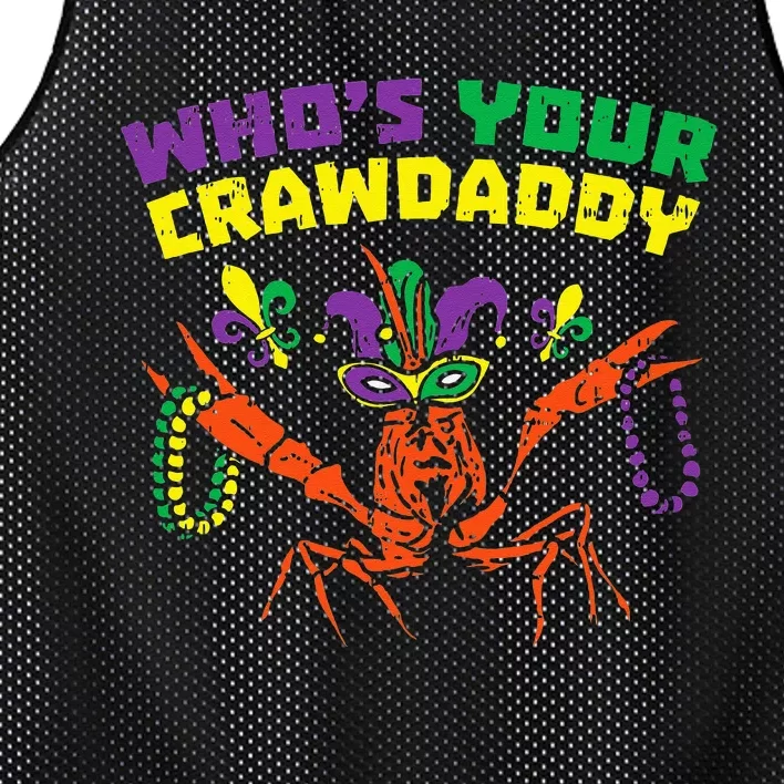 Whos Your Crawdaddy Crawfish Jester Beads Mardi Gras Mesh Reversible Basketball Jersey Tank