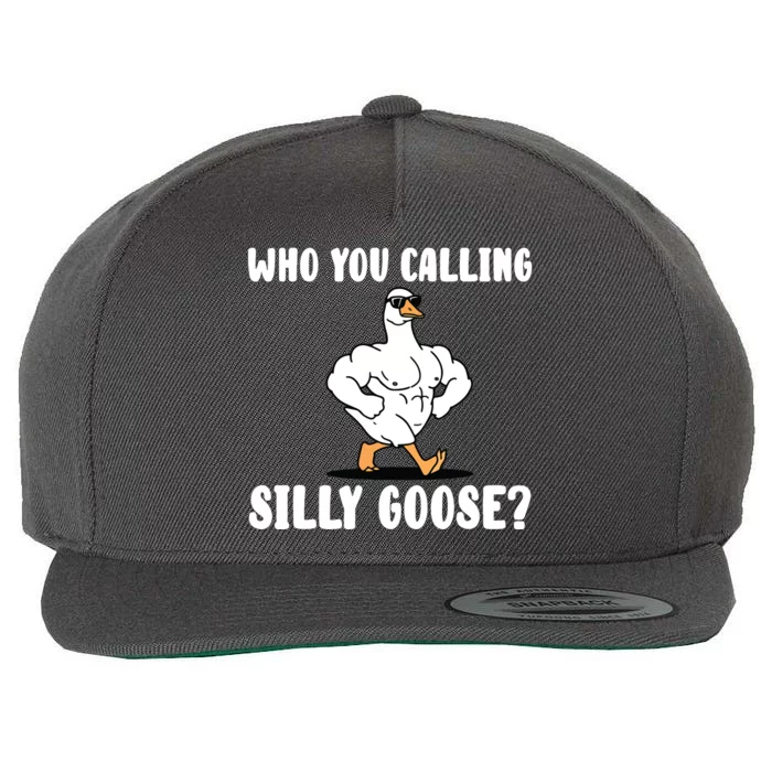 Who You Calling Silly Goose Funny Gym Meme Wool Snapback Cap