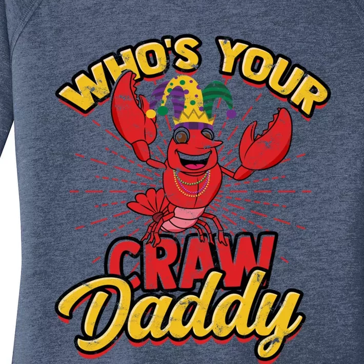 Who's Your Crawdaddy (Mardi Gras) – Crawfish Costume Funny Gift Women's Perfect Tri Tunic Long Sleeve Shirt