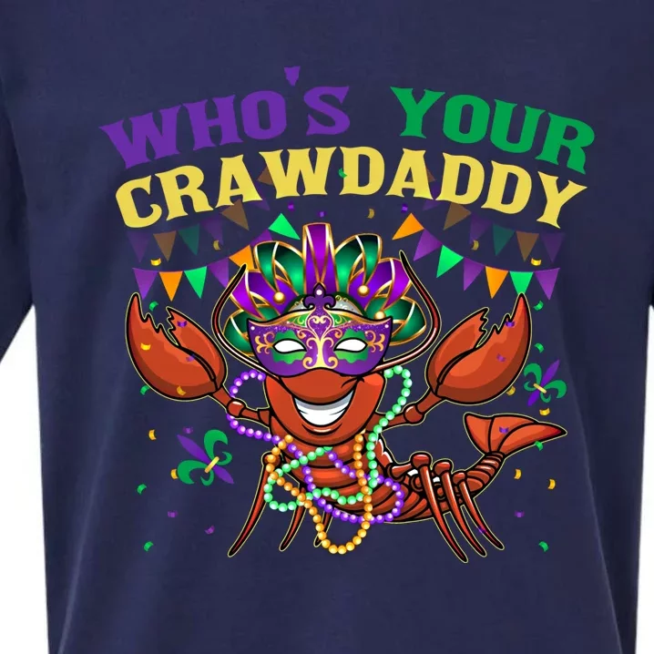 Whos Your Crawdaddy Crawfish Jester Beads Funny Mardi Gras Gift Sueded Cloud Jersey T-Shirt