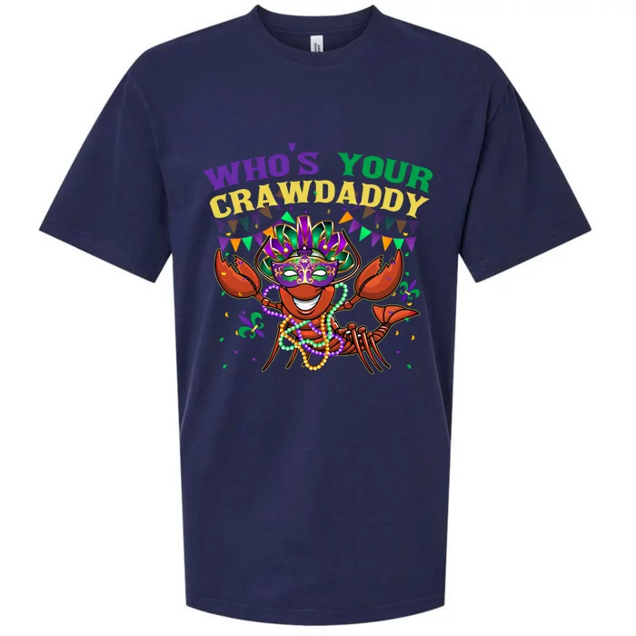 Whos Your Crawdaddy Crawfish Jester Beads Funny Mardi Gras Gift Sueded Cloud Jersey T-Shirt