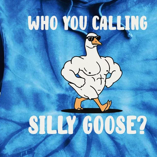 Who You Calling Silly Goose Funny Gym Meme Tie Dye Hoodie