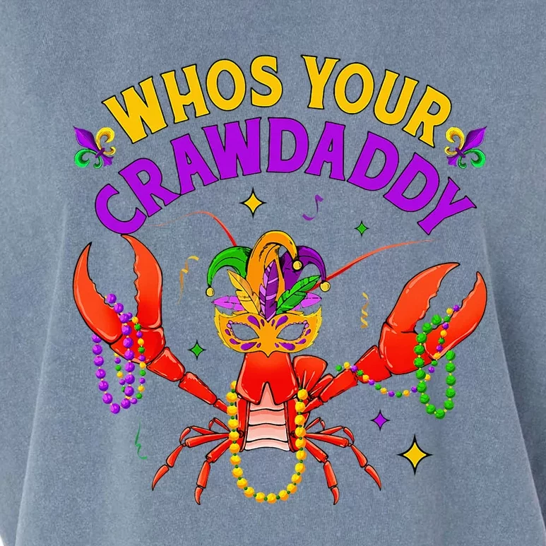 Whos Your Crawdaddy Crawfish Jester Beads Funny Mardi Gras Garment-Dyed Women's Muscle Tee