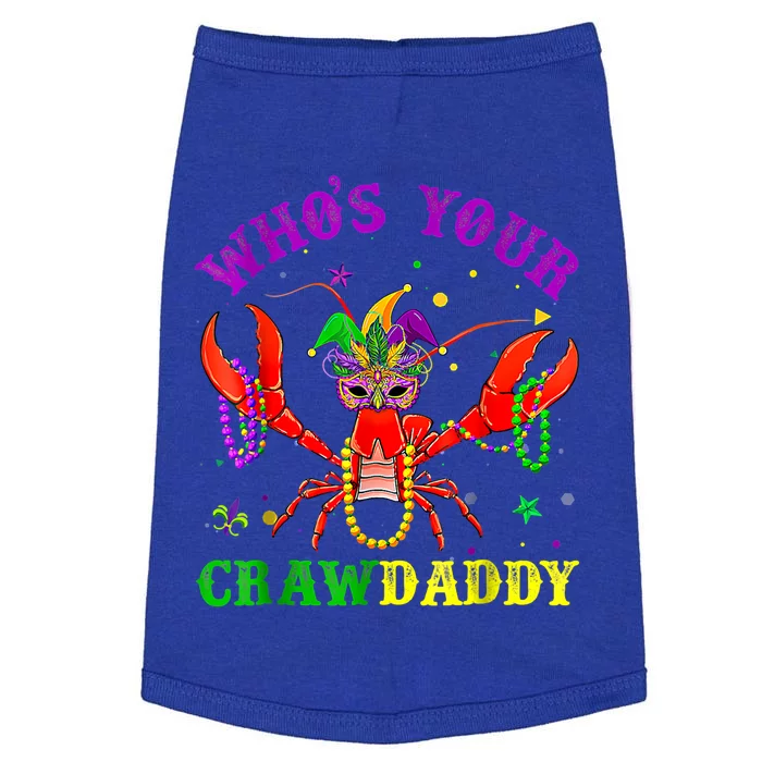 Whos Your Crawdaddy Crawfish Jester Beads Mardi Gras Funny Gift Doggie Tank