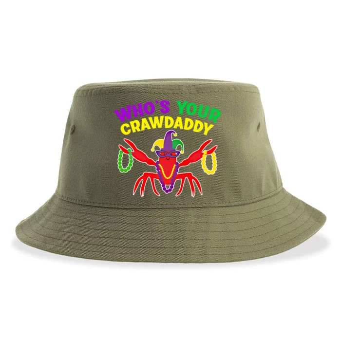 Whos Your Crawdaddy Crawfish Jester Mardi Gras Funny Gift Sustainable Bucket Hat