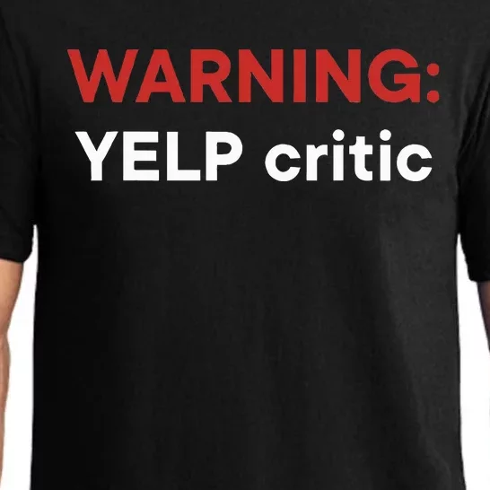 Warning Yelp Critic Funny Pajama Set