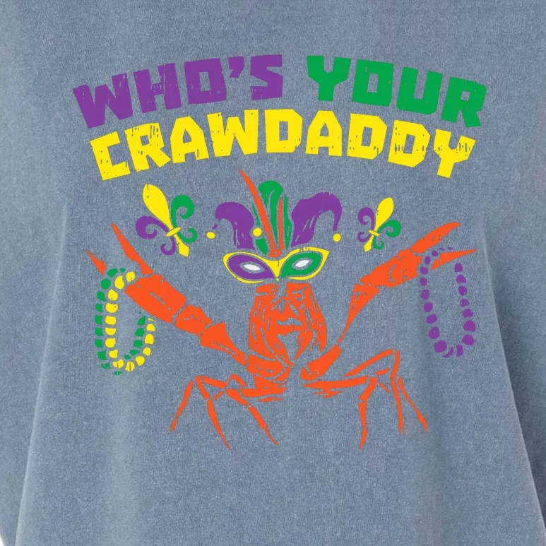 Whos Your Crawdaddy Crawfish Jester Beads Funny Mardi Gras Garment-Dyed Women's Muscle Tee