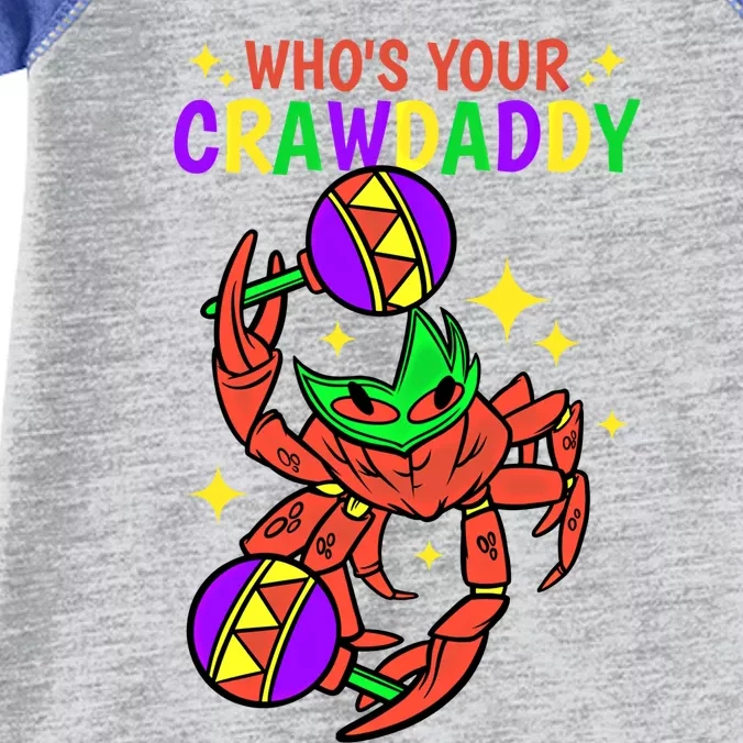 Who's Your Crawdaddy Cajun Mardi Gras Crawfish Gift Infant Baby Jersey Bodysuit