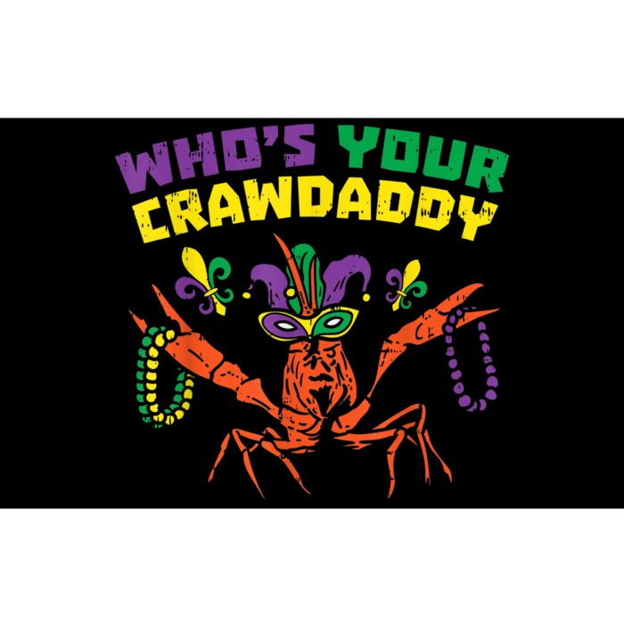 Whos Your Crawdaddy Crawfish Jester Beads Funny Mardi Gras Bumper Sticker