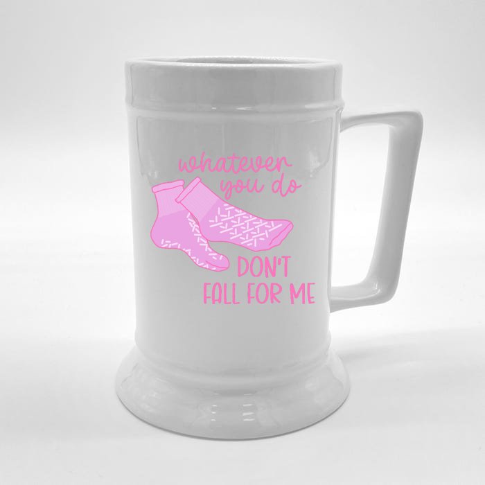 Whatever You Do DonT Fall For Me Funny Rn Pct Cna Nurse Front & Back Beer Stein