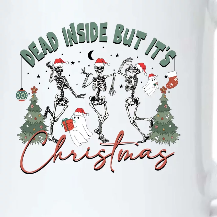 When YouRe Dead Inside But ItS Christmas Skeleton Dancing Gift Black Color Changing Mug