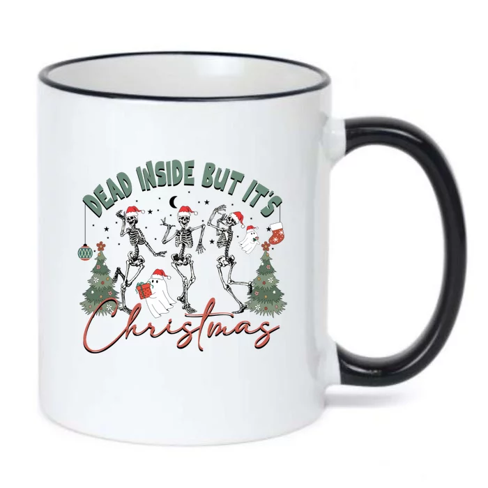 When YouRe Dead Inside But ItS Christmas Skeleton Dancing Gift Black Color Changing Mug