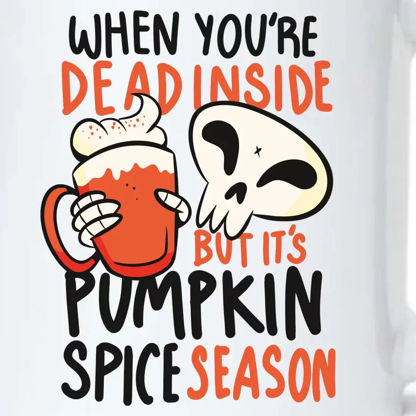 When You're Dead Inside Pumpkin Season Black Color Changing Mug