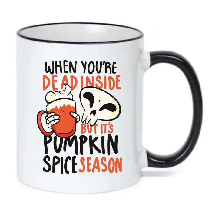 When You're Dead Inside Pumpkin Season Black Color Changing Mug