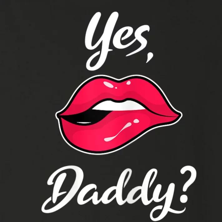 Womens Yes Daddy BDSM Kinky Sexy Lips Toddler Long Sleeve Shirt