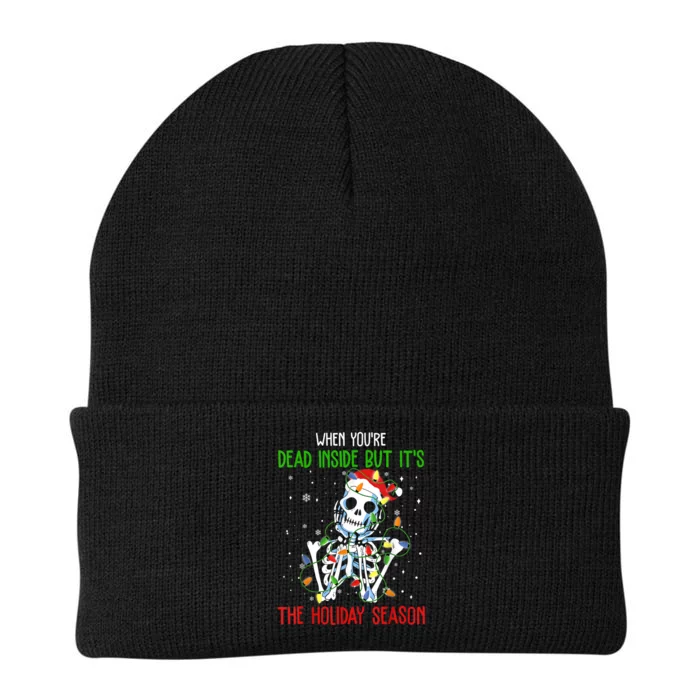 When Youre Dead Inside But Its The Holiday Season Knit Cap Winter Beanie