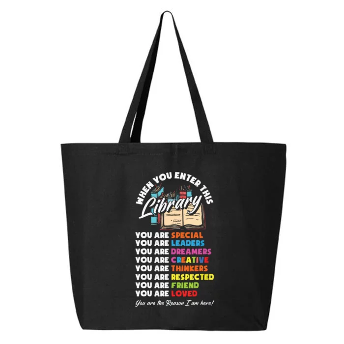 When You Enter This Library Funny Librarian Book Lover Gift 25L Jumbo Tote