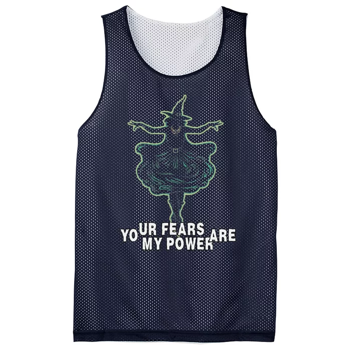 Witch Your Fears Are My Power Magical Wicked Vampy Fun Mesh Reversible Basketball Jersey Tank