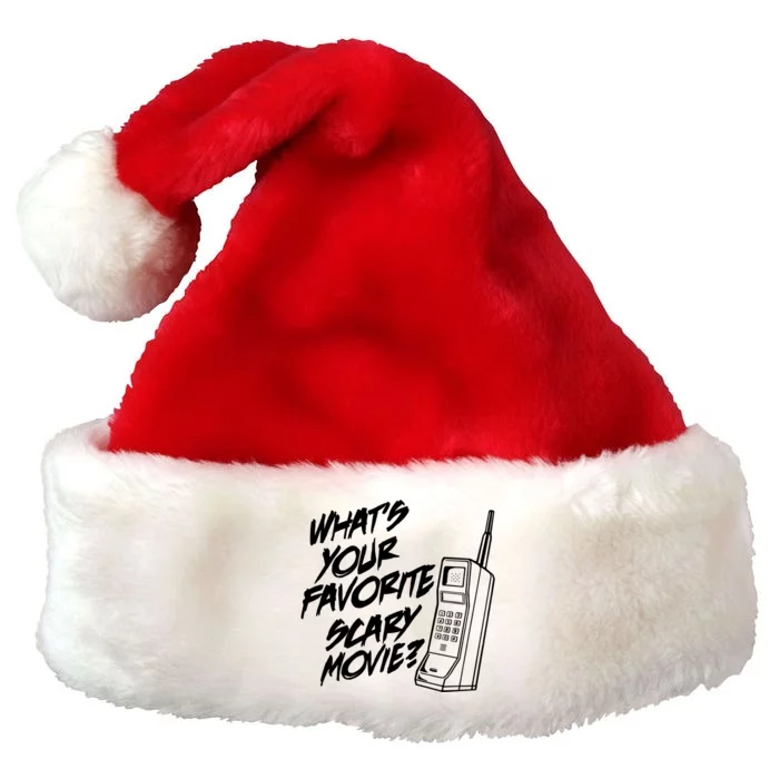 What's Your Favorite Scary Movie? Halloween Horror Movie Premium Christmas Santa Hat