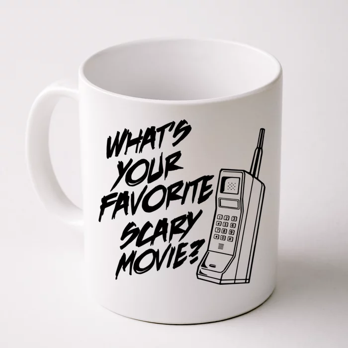 What's Your Favorite Scary Movie? Halloween Horror Movie Front & Back Coffee Mug