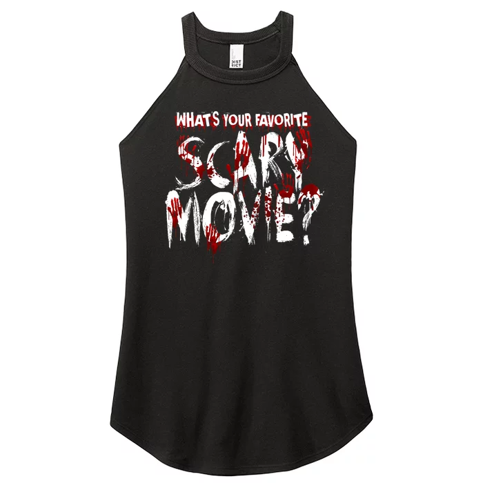 Whats Your Favorite Scary Movie? Horror Film Women’s Perfect Tri Rocker Tank