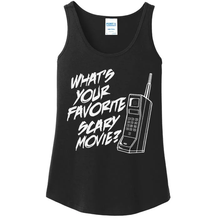 WhatS Your Favorite Scary Movie Halloween Horror Movie Ladies Essential Tank