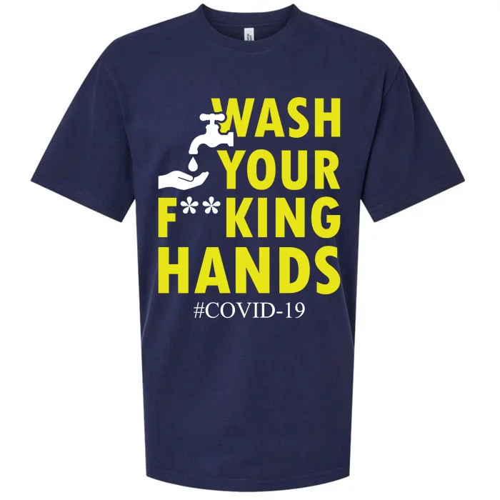 Wash Your F*ing Hands Covid19 Sueded Cloud Jersey T-Shirt