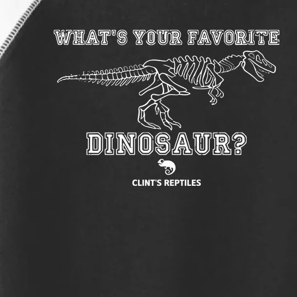 WhatS Your Favorite Dinosaur ClintS Reptiles Toddler Fine Jersey T-Shirt