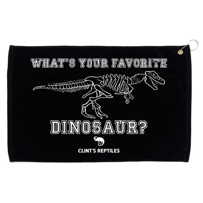 WhatS Your Favorite Dinosaur ClintS Reptiles Grommeted Golf Towel