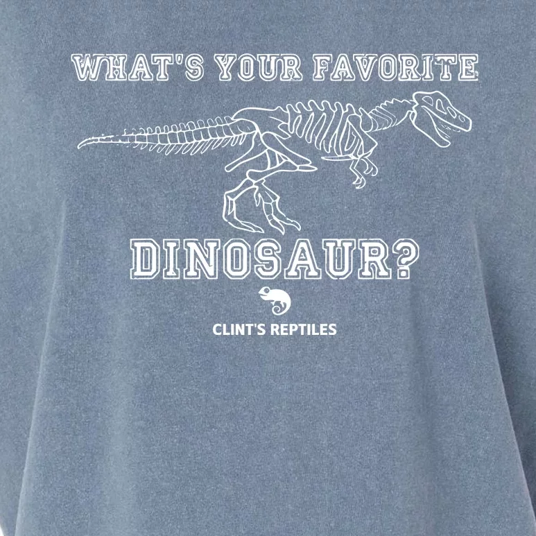 WhatS Your Favorite Dinosaur ClintS Reptiles Garment-Dyed Women's Muscle Tee