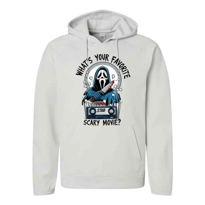 WhatS Your Favorite Scary Movie Horror Character Ghost Halloween Performance Fleece Hoodie