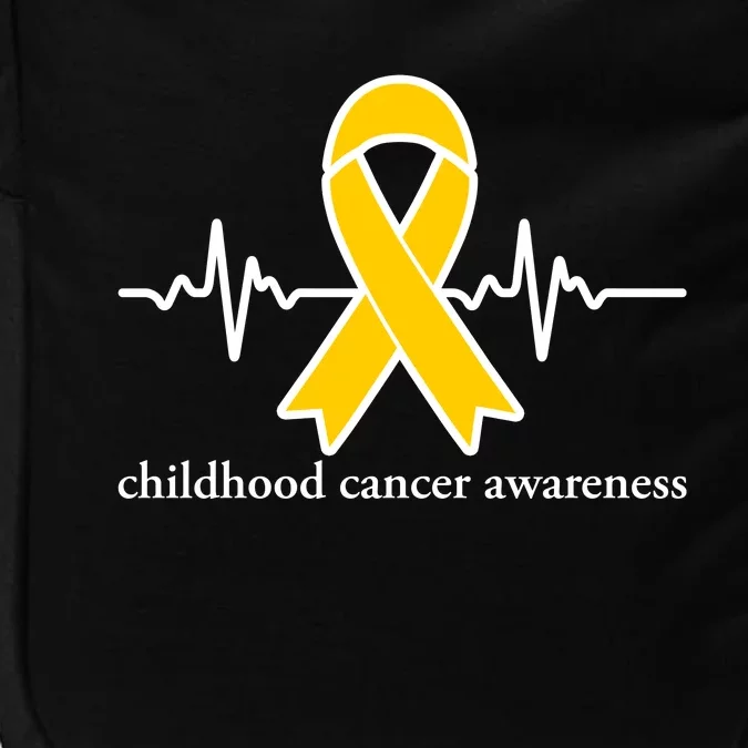 Wear Yellow Gold For Childhood Cancer Awareness Heart Beat Impact Tech Backpack