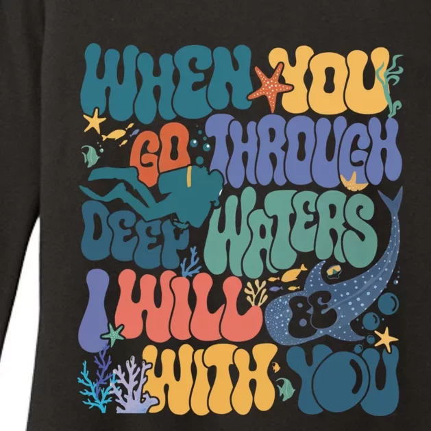 When You Go Through Deep Waters Vbs 2024 Christian Camp Gift Womens CVC Long Sleeve Shirt