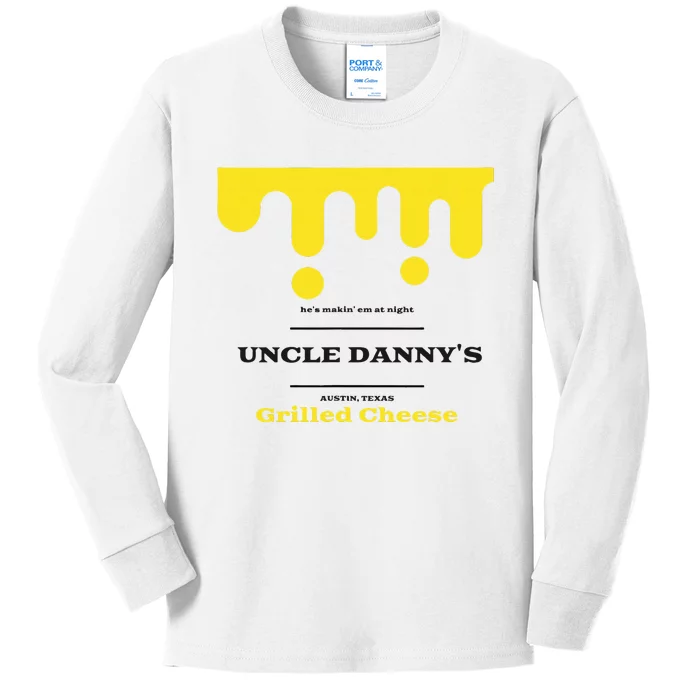 WhereD Ya Get That Cheese Danny Shane Gillis Grilled Cheese Kids Long Sleeve Shirt