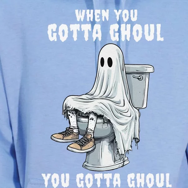 When You Gotta Ghoul Pooping Bathroom Funny Halloween Unisex Surf Hoodie